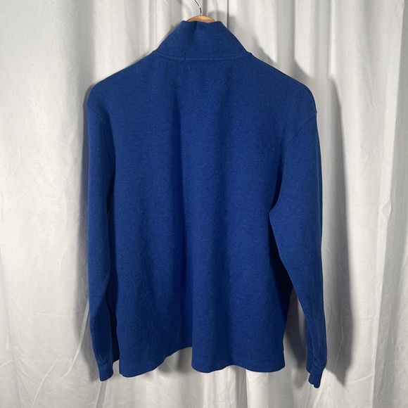 Blue Polo Ralph Lauren Estate Rib 1/4 Zip Sweater | EUC | Large - Picture 3 of 4